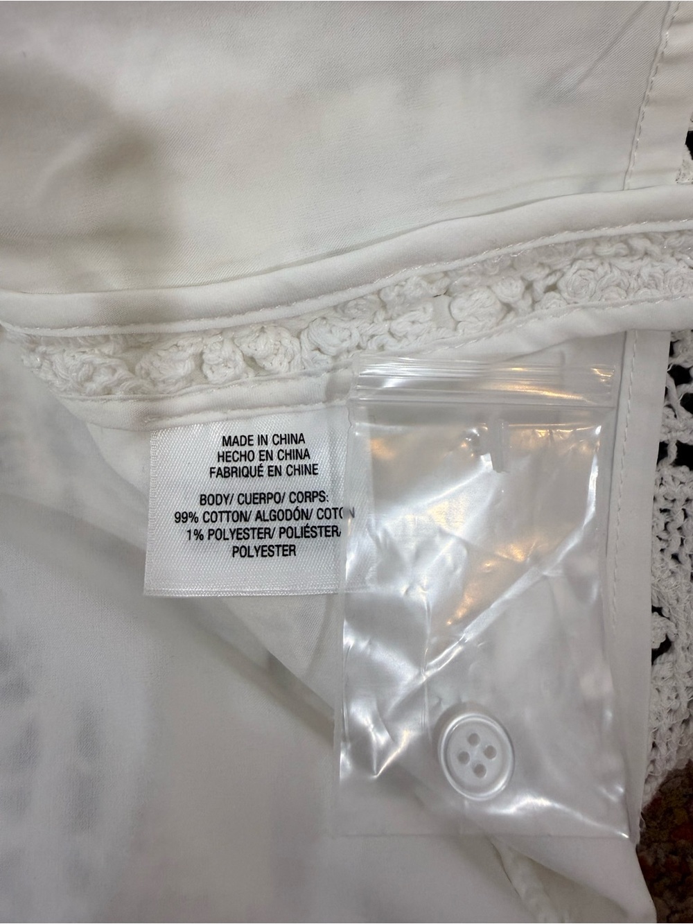 Favorite Daughter Crochet Dream Top White Cotton Crochet Button Shirt US XS - Picture 10 of 10